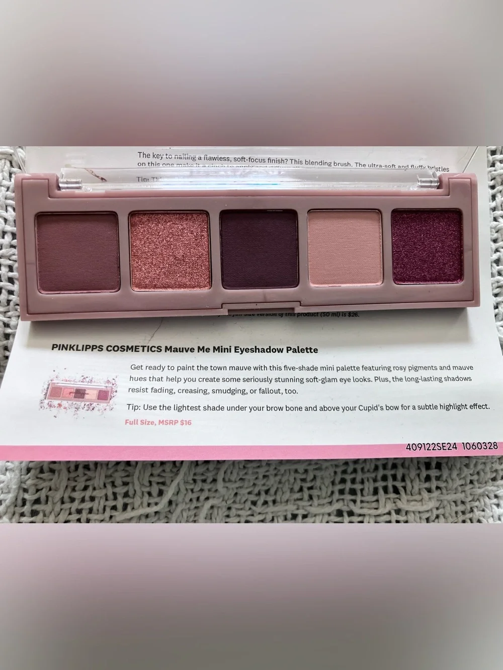 PINKLIPPS COSMETICS Mauve Me Mini Eyeshadow Palette